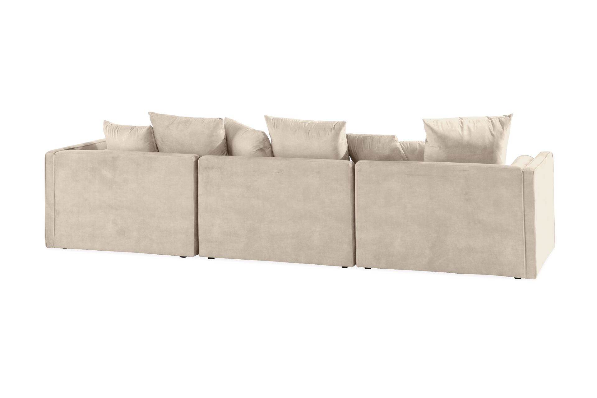 Chowchow 3-seters Fløyelssofa - Beige/Svart - Møbler - Sofaer - Fløyel sofaer