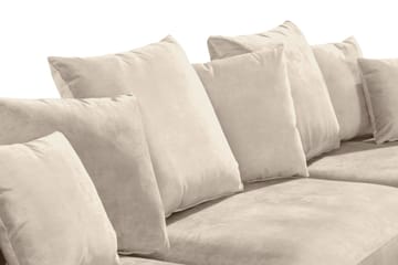 Chowchow 3-seters Fløyelssofa - Beige/Svart - Møbler - Sofaer - Fløyel sofaer