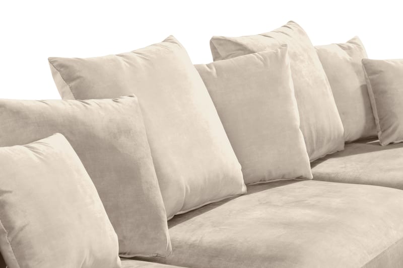 Chowchow 3-seters Fløyelssofa - Beige/Svart - Møbler - Sofaer - Fløyel sofaer