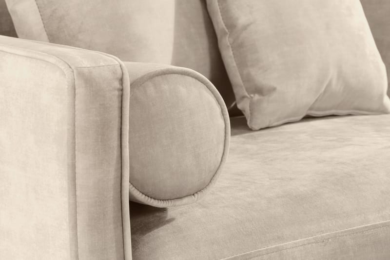 Chowchow 3-seters Fløyelssofa - Beige/Svart - Møbler - Sofaer - Fløyel sofaer