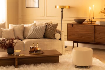 Chowchow 3-seters Fløyelssofa - Beige/Svart - Møbler - Sofaer - Fløyel sofaer