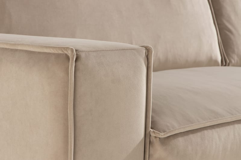 Cloudia Fløyelssofa 4-seters - Beige - Møbler - Sofaer - Fløyel sofaer
