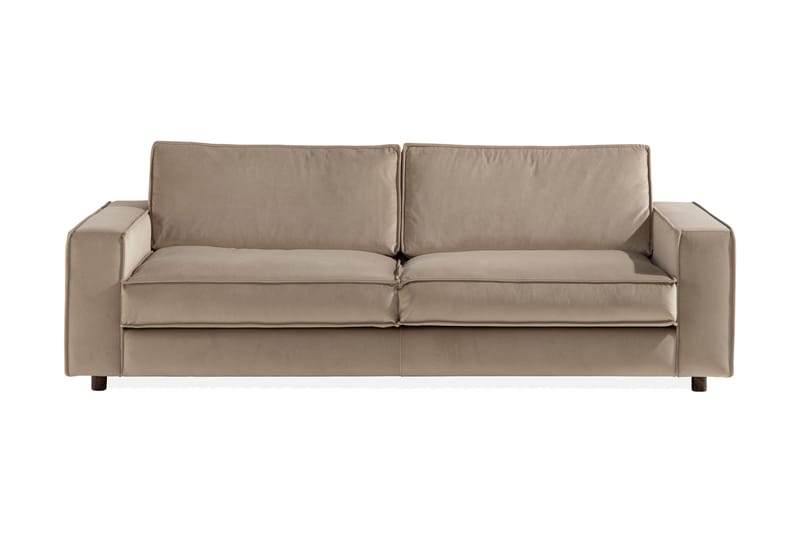 Cloudia Fløyelssofa 4-seters - Beige - Møbler - Sofaer - Fløyel sofaer