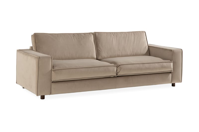 Cloudia Fløyelssofa 4-seters - Beige - Fløyel sofaer - 4 seter sofa