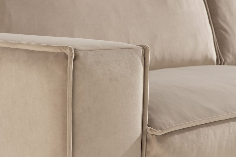 Cloudia Fløyelssofa 4-seters - Beige - Fløyel sofaer - 4 seter sofa