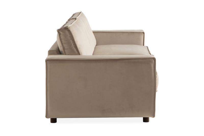 Cloudia Fløyelssofa 4-seters - Beige - Møbler - Sofaer - Fløyel sofaer