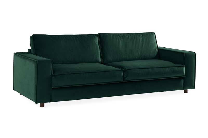 Cloudia Fløyelssofa 4-seters - Grønn - Fløyel sofaer - 4 seter sofa