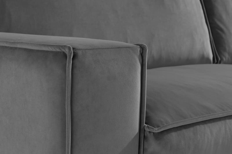 Cloudia Fløyelssofa 4-seters - Lysegrå - Møbler - Sofaer - Fløyel sofaer