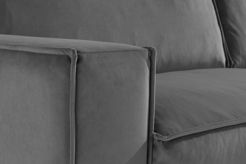 Cloudia Fløyelssofa 4-seters - Lysegrå - Møbler - Sofaer - Fløyel sofaer