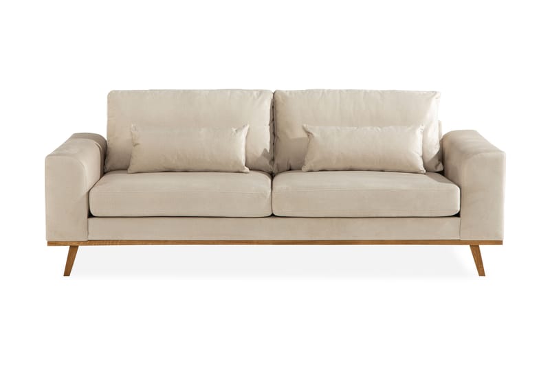 Copenhagen 3-seters Fløyelssofa - Beige - Møbler - Sofaer - Fløyel sofaer