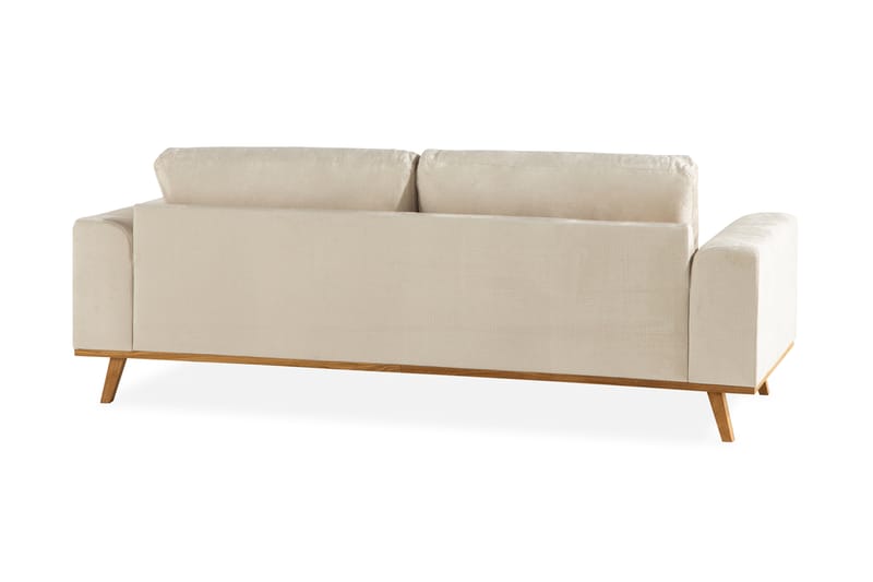 Copenhagen 3-seters Fløyelssofa - Beige - Møbler - Sofaer - Fløyel sofaer