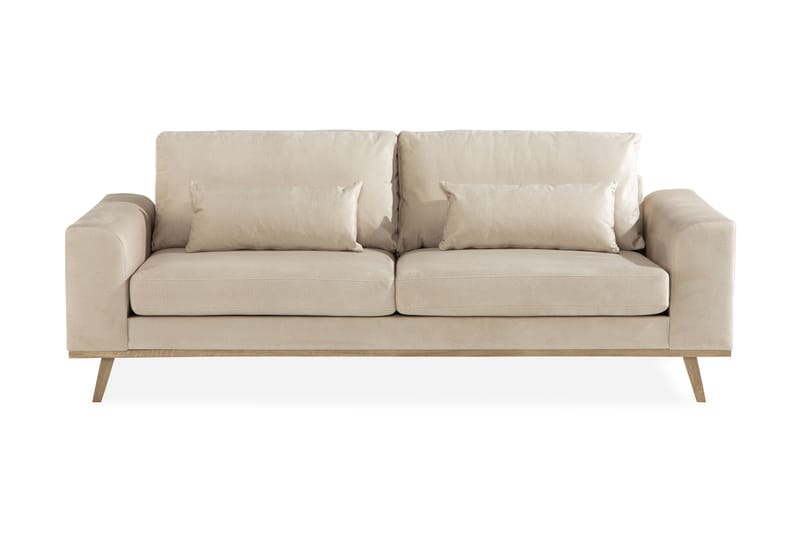 Copenhagen 3-seters Fløyelssofa - Beige - Møbler - Sofaer - Fløyel sofaer