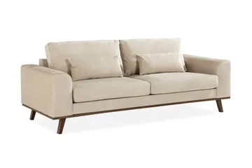 Copenhagen 3-seters Fløyelssofa - Beige - Møbler - Sofaer - Fløyel sofaer