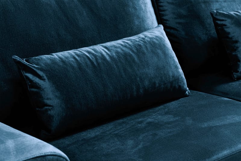 Copenhagen 3-seters Fløyelssofa - Blå - Møbler - Sofaer - Fløyel sofaer