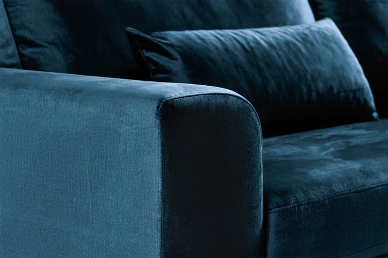 Copenhagen 3-seters Fløyelssofa - Blå - Møbler - Sofaer - Fløyel sofaer