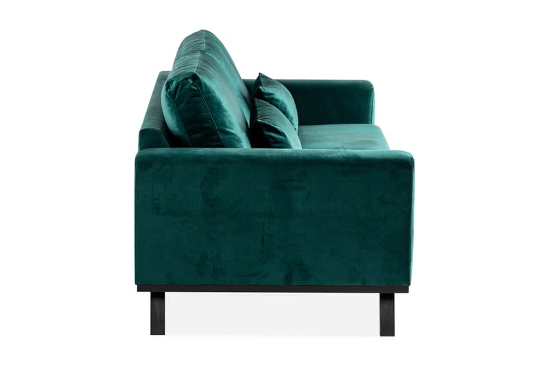 Copenhagen 3-seters Sofa Fløyel - Grønn - Fløyel sofaer - Sofa 3 seter