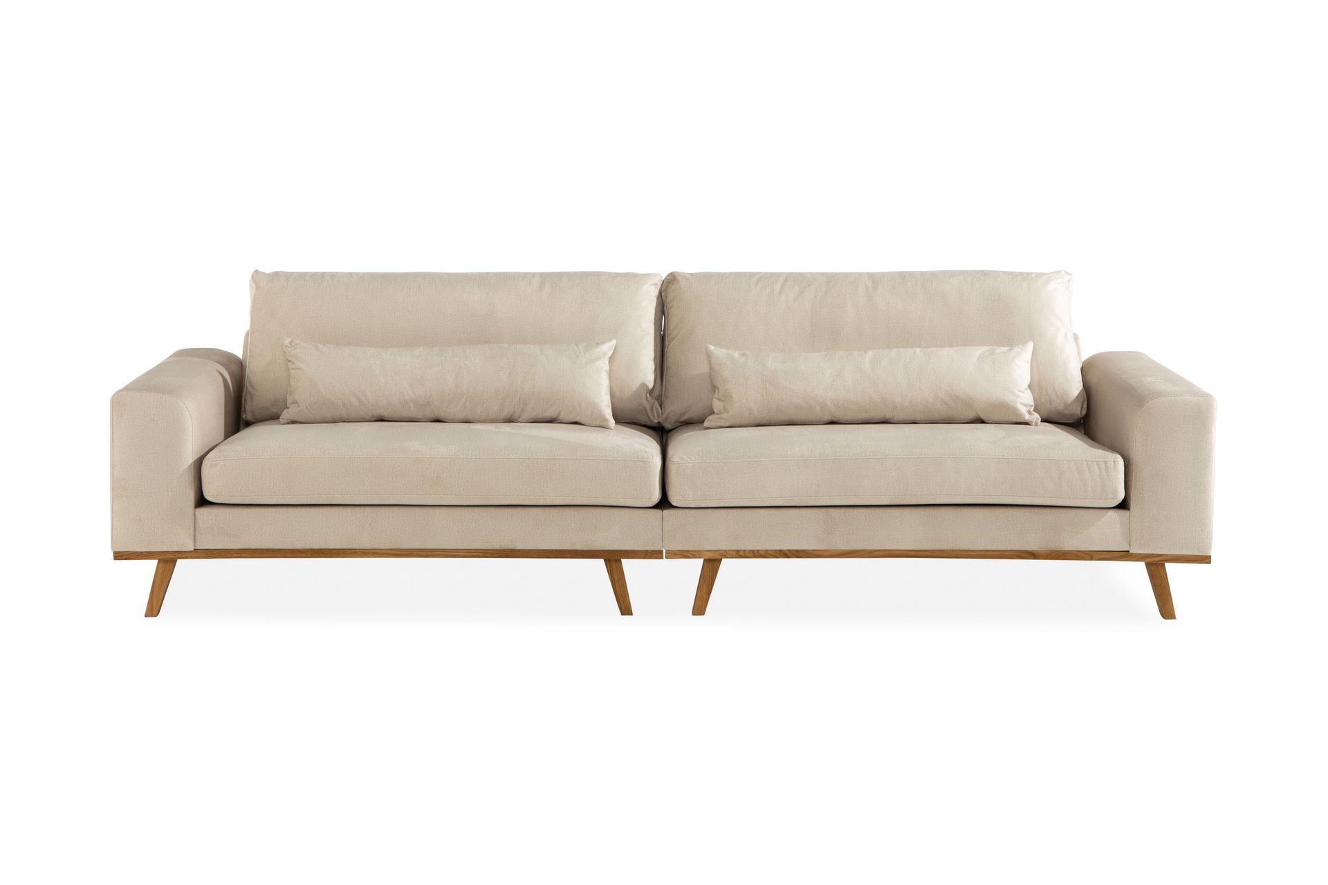 Copenhagen 4-seters Fløyelssofa - Beige - Møbler - Sofaer - Fløyel sofaer
