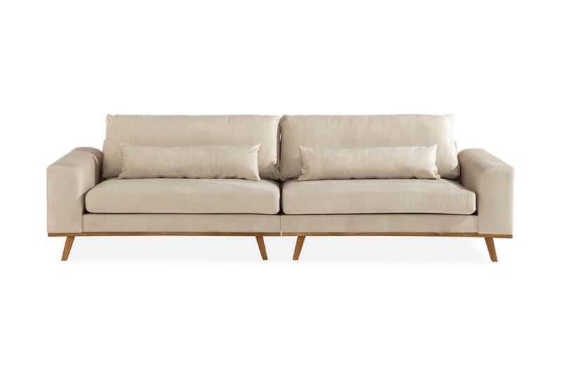 Copenhagen 4-seters Fløyelssofa - Beige - Møbler - Sofaer - Fløyel sofaer