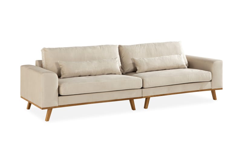 Copenhagen 4-seters Fløyelssofa - Beige - Møbler - Sofaer - Fløyel sofaer
