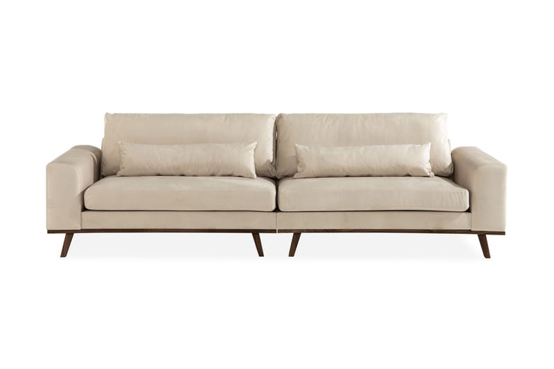 Copenhagen 4-seters Fløyelssofa - Beige - Møbler - Sofaer - Fløyel sofaer