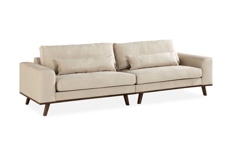 Copenhagen 4-seters Fløyelssofa - Beige - Møbler - Sofaer - Fløyel sofaer