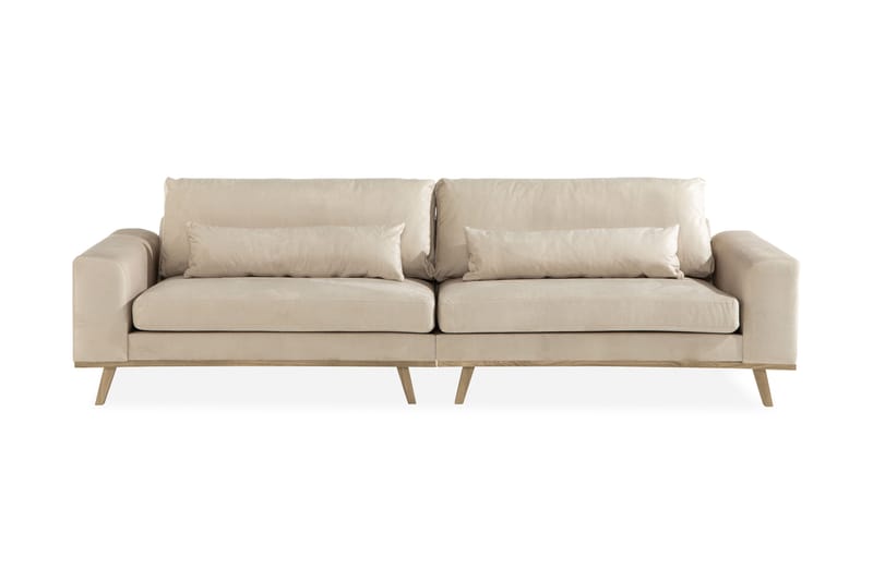 Copenhagen 4-seters Fløyelssofa - Beige - Møbler - Sofaer - Fløyel sofaer