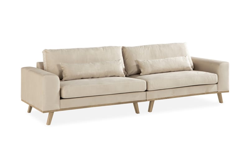 Copenhagen 4-seters Fløyelssofa - Beige - Møbler - Sofaer - Fløyel sofaer