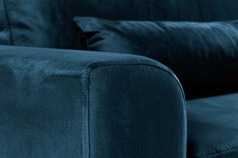 Copenhagen 4-seters Fløyelssofa - Blå - Møbler - Sofaer - Fløyel sofaer