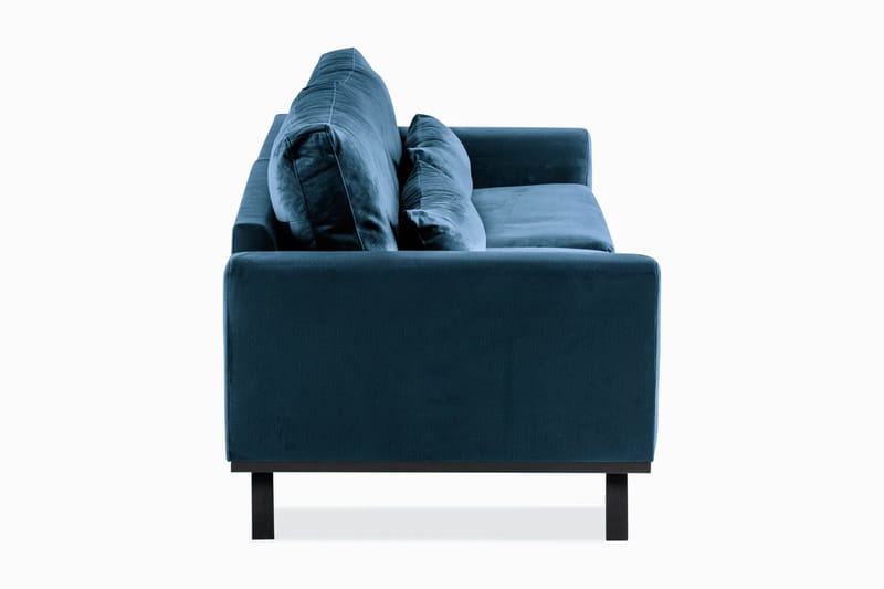 Copenhagen 4-seters Fløyelssofa - Blå - Møbler - Sofaer - Fløyel sofaer