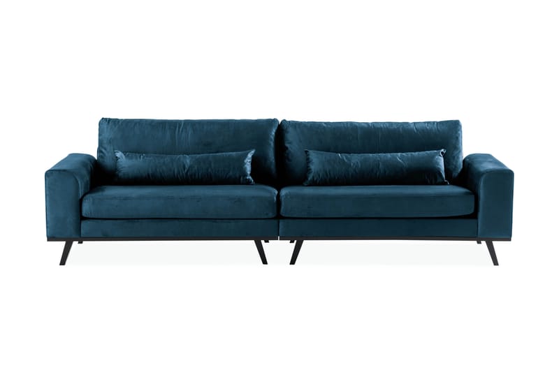 Copenhagen 4-seters Fløyelssofa - Blå - Møbler - Sofaer - Fløyel sofaer