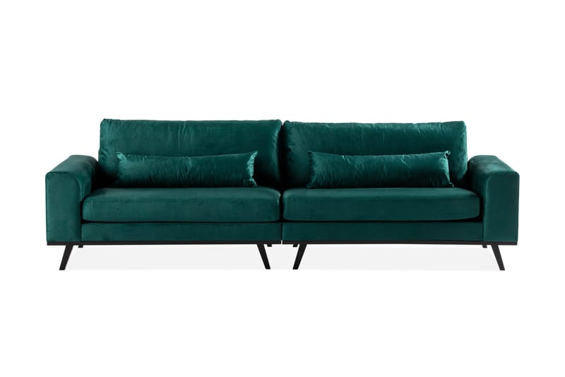 Copenhagen 4-seters Fløyelssofa - Grønn - Møbler - Sofaer - Fløyel sofaer