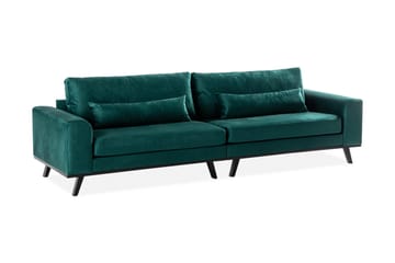 Copenhagen 4-seters Fløyelssofa - Grønn - Møbler - Sofaer - Fløyel sofaer