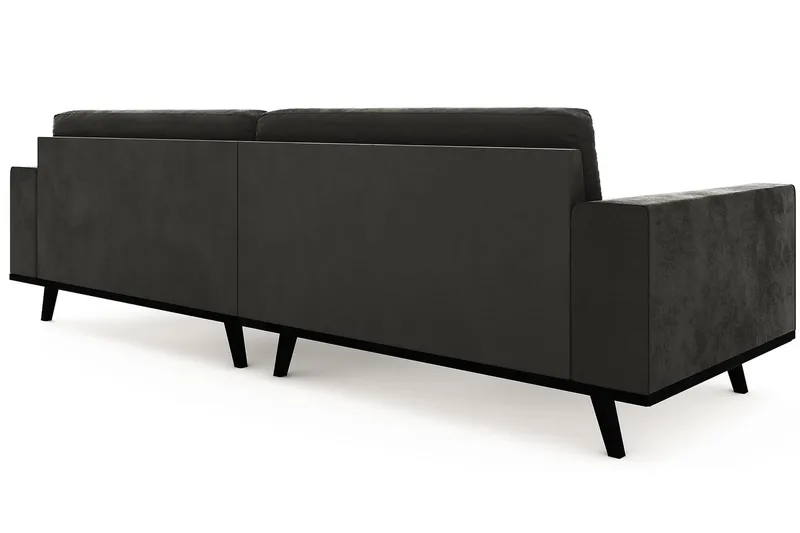 Copenhagen 4-seters Fløyelssofa - Mørk grå - Møbler - Sofaer - Fløyel sofaer