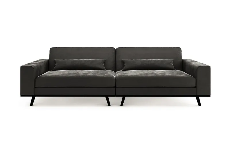 Copenhagen 4-seters Fløyelssofa - Mørk grå - Møbler - Sofaer - Fløyel sofaer