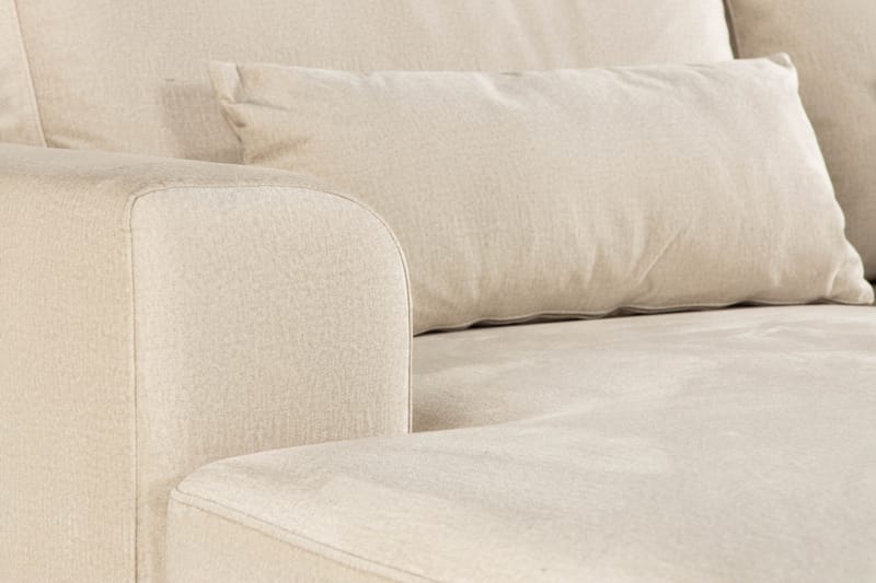 Copenhagen 5-seters Høyrevendt U-formet Sofa med Divan og Sjeselong i Fløyel - Beige - Møbler - Sofaer - Fløyel sofaer