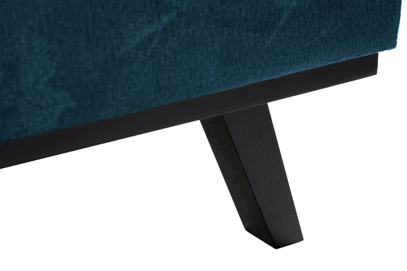 Copenhagen 5-seters Høyrevendt U-formet Sofa med Divan og Sjeselong i Fløyel - Blå - Møbler - Sofaer - Fløyel sofaer