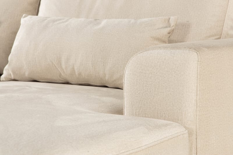 Copenhagen 5-seters Venstrevendt U-formet Sofa med Divan og Sjeselong i Fløyel - Beige - Møbler - Sofaer - Fløyel sofaer