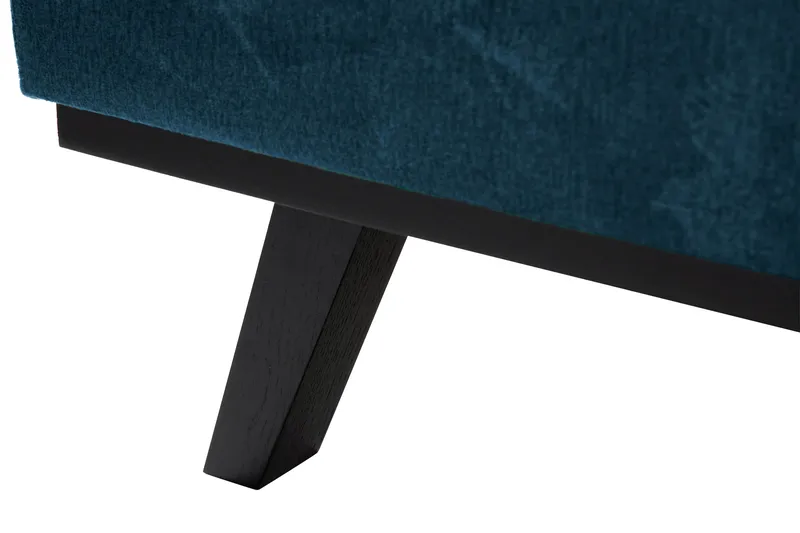 Copenhagen 5-seters Venstrevendt U-formet Sofa med Divan og Sjeselong i Fløyel - Blå - Møbler - Sofaer - Fløyel sofaer