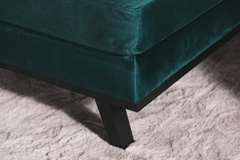 Copenhagen 5-seters Venstrevendt U-formet Sofa med Divan og Sjeselong i Fløyel - Grønn - Møbler - Sofaer - Fløyel sofaer