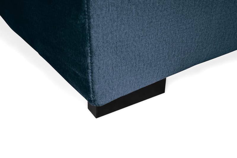 Crazy 4-seters Høyrevendt U-formet Large Sofa med Divan og Sjeselong i Fløyel - Blå - Møbler - Sofaer - U-sofa