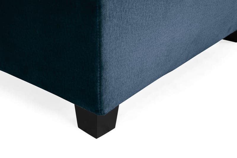 Crazy 4-seters Høyrevendt U-formet Large Sofa med Divan og Sjeselong i Fløyel - Blå - Møbler - Sofaer - U-sofa