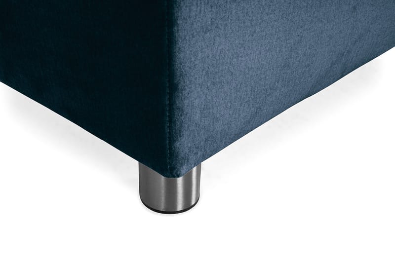 Crazy 4-seters Høyrevendt U-formet Large Sofa med Divan og Sjeselong i Fløyel - Blå - Møbler - Sofaer - U-sofa