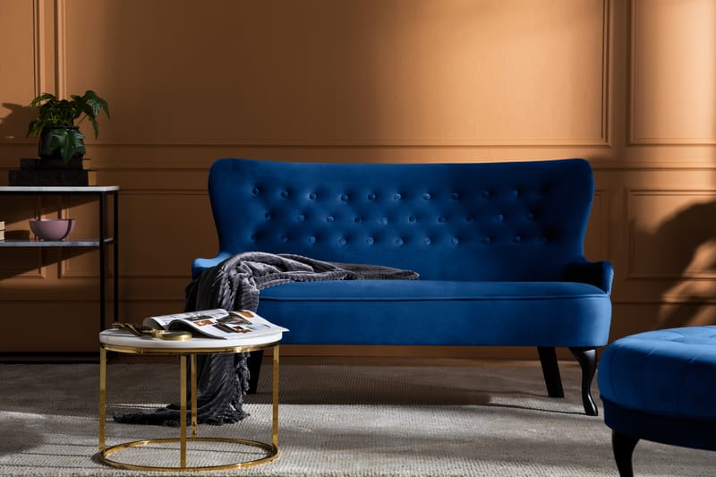 Dahlia Fløyelssofa - Blå - Møbler - Sofaer - Fløyel sofaer