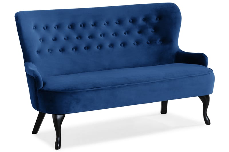 Dahlia Fløyelssofa - Blå - Møbler - Sofaer - Fløyel sofaer
