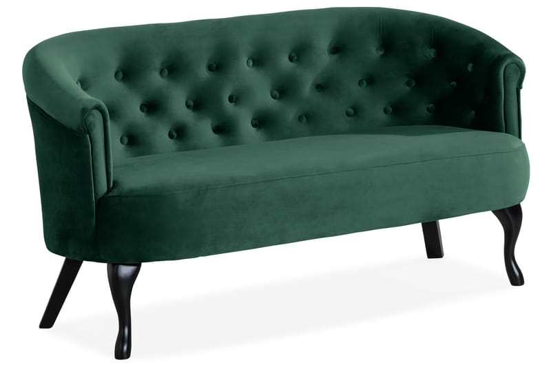 Dahlia Siss Sofa Fløyel - Mørkegrønn - Møbler - Sofaer - Fløyel sofaer