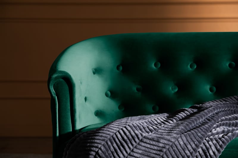 Dahlia Siss Sofa Fløyel - Mørkegrønn - Fløyel sofaer - 2 seter sofa