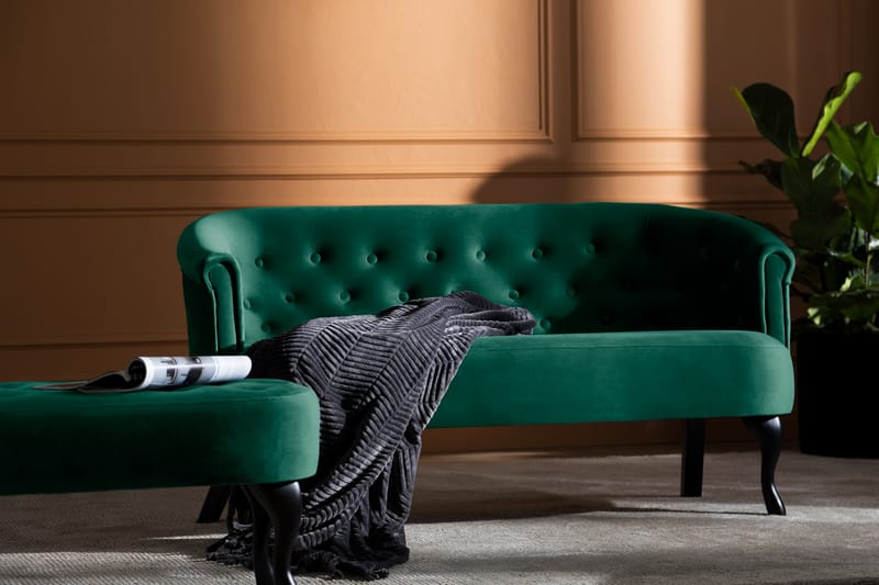 Dahlia Siss Sofa Fløyel - Mørkegrønn - Møbler - Sofaer - Fløyel sofaer