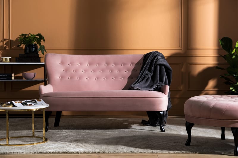 Dahlia Sofa - Lysrosa - Møbler - Sofaer - Fløyel sofaer
