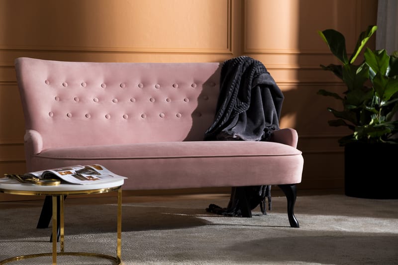 Dahlia Sofa - Lysrosa - Møbler - Sofaer - Fløyel sofaer