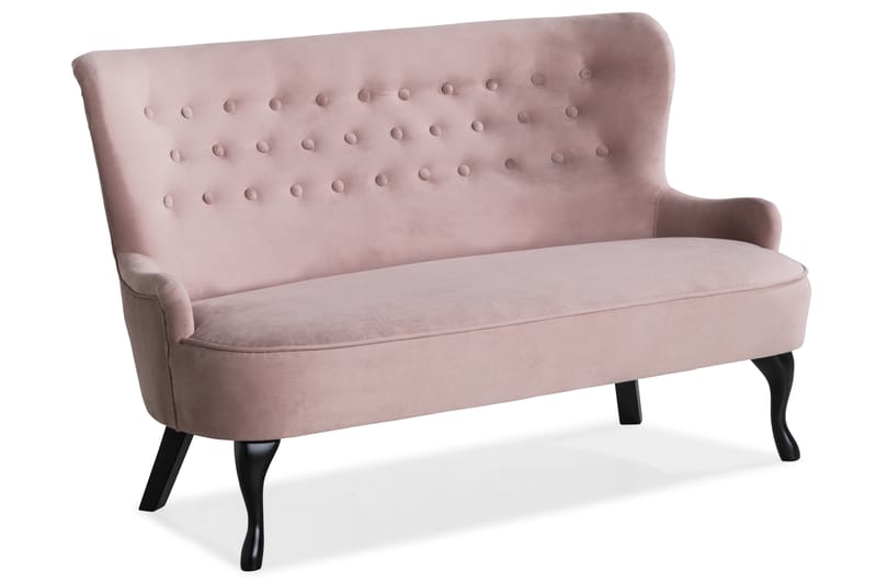 Dahlia Sofa - Lysrosa - Fløyel sofaer - 2 seter sofa